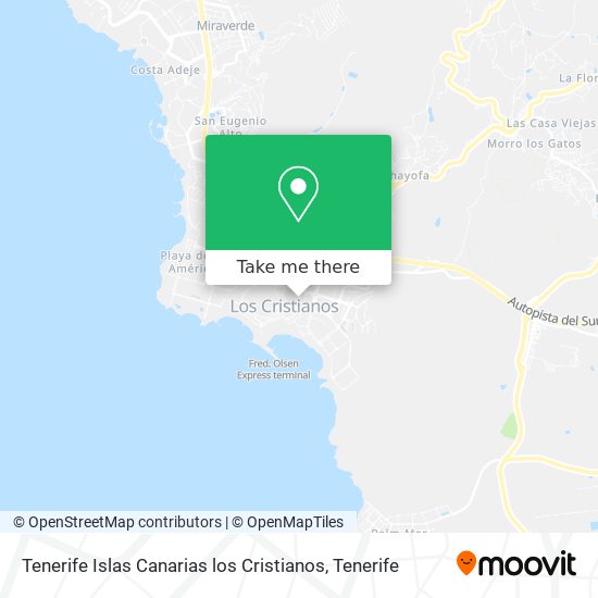 Tenerife Islas Canarias los Cristianos map