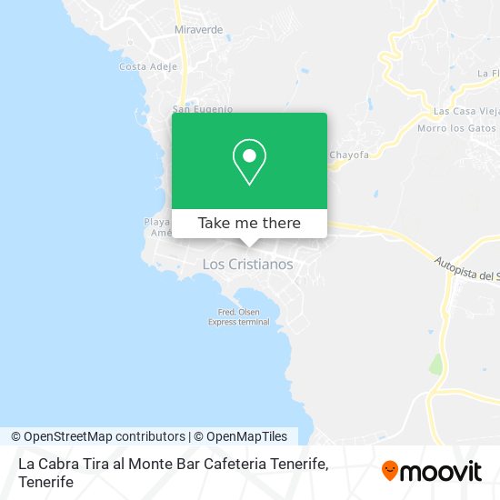 La Cabra Tira al Monte Bar Cafeteria Tenerife map