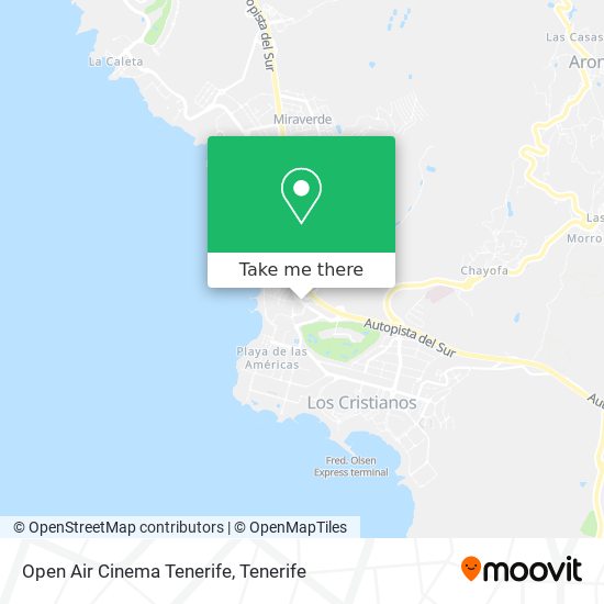 Open Air Cinema Tenerife map