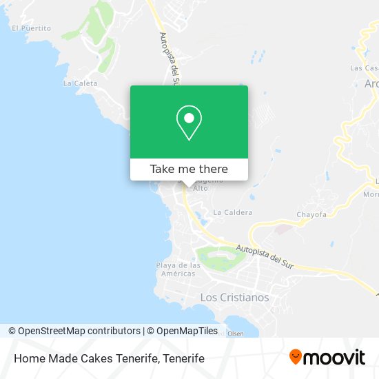 mapa Home Made Cakes Tenerife