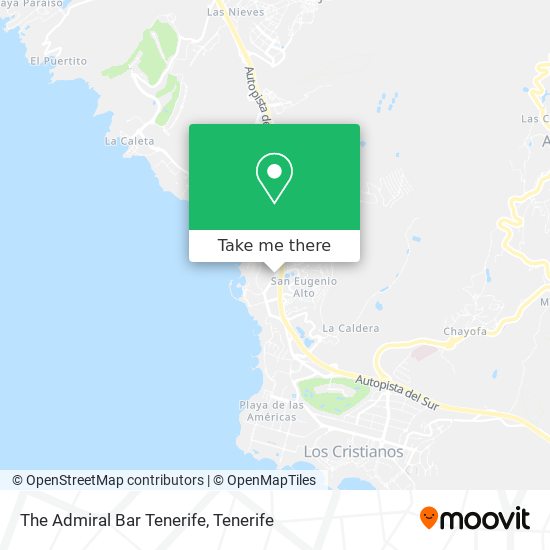 The Admiral Bar Tenerife map