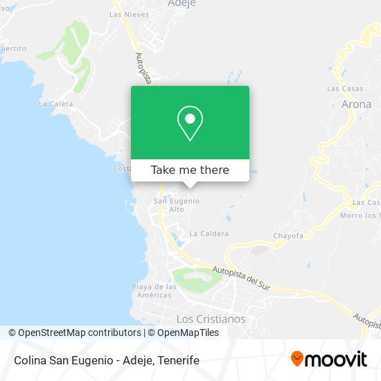 Colina San Eugenio - Adeje map