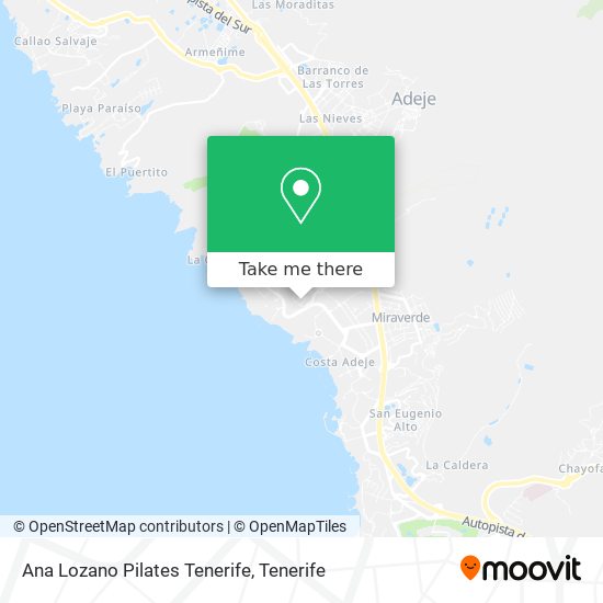 Ana Lozano Pilates Tenerife map