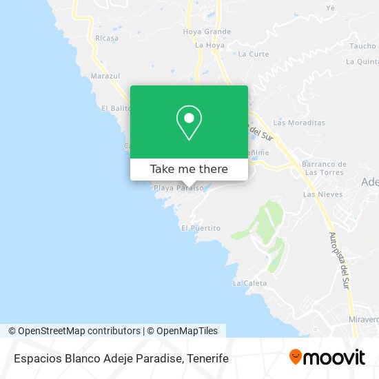 Espacios Blanco Adeje Paradise map