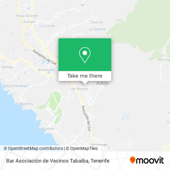 Bar Asociación de Vecinos Tabaiba map