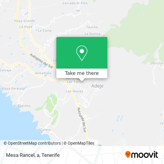 Mesa Rancel, a map