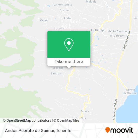 Aridos Puertito de Guimar map