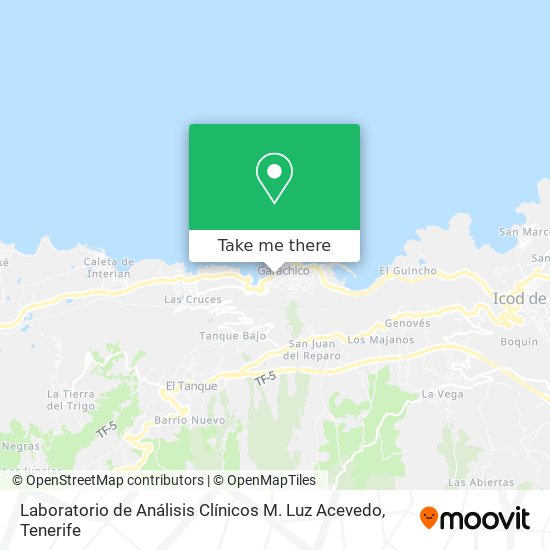 Laboratorio de Análisis Clínicos M. Luz Acevedo map