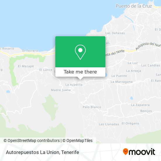 Autorepuestos La Union map