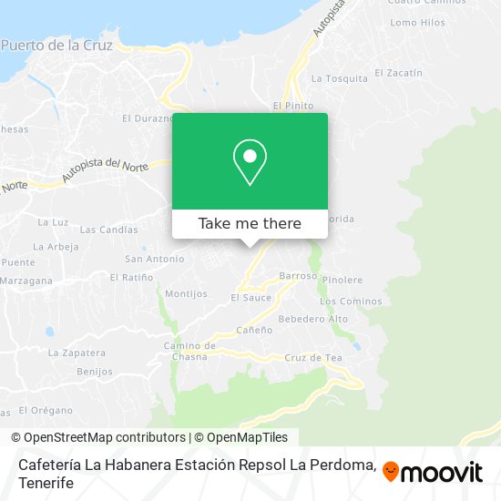 Cafetería La Habanera Estación Repsol La Perdoma map