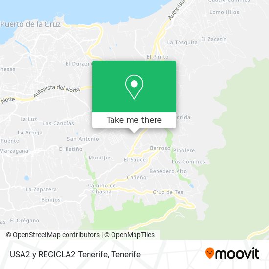 USA2 y RECICLA2 Tenerife map