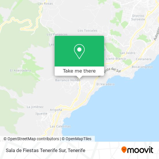Sala de Fiestas Tenerife Sur map
