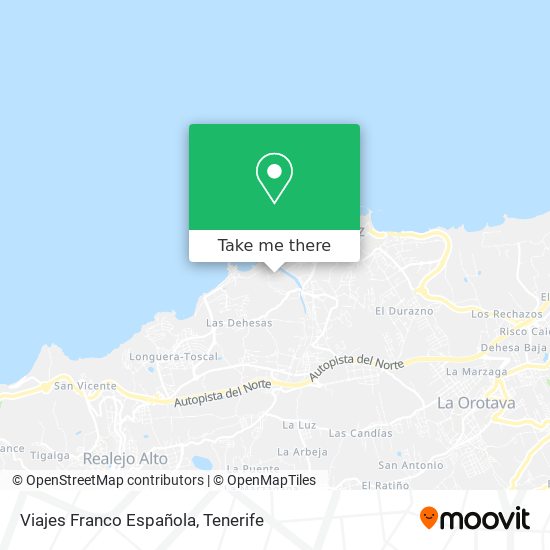 Viajes Franco Española map