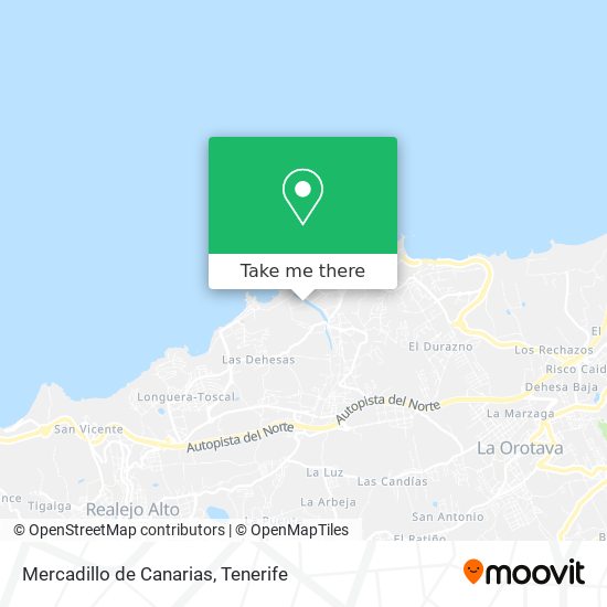 mapa Mercadillo de Canarias