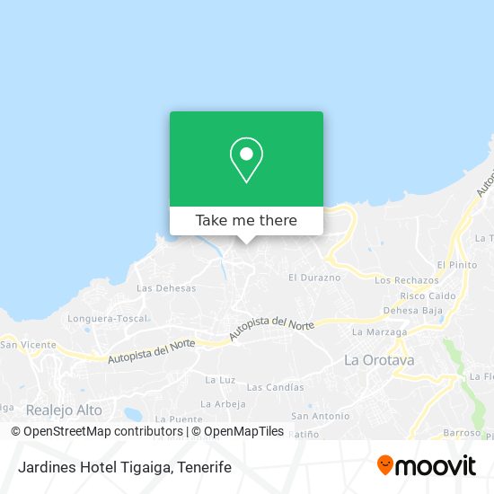 Jardines Hotel Tigaiga map