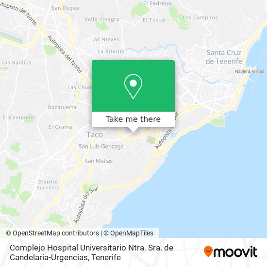 Complejo Hospital Universitario Ntra. Sra. de Candelaria-Urgencias map