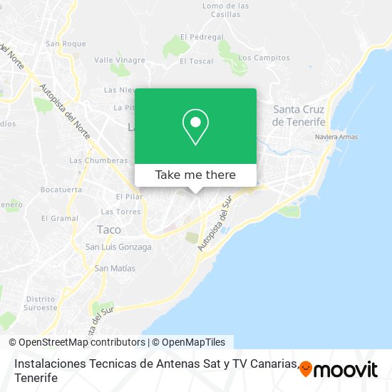 Instalaciones Tecnicas de Antenas Sat y TV Canarias map