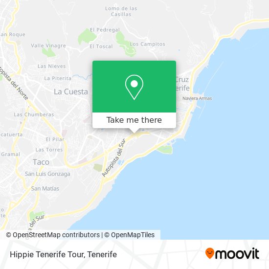 Hippie Tenerife Tour map