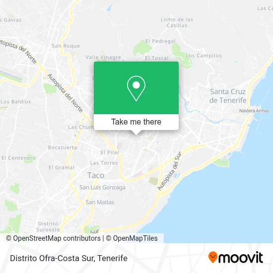 Distrito Ofra-Costa Sur map