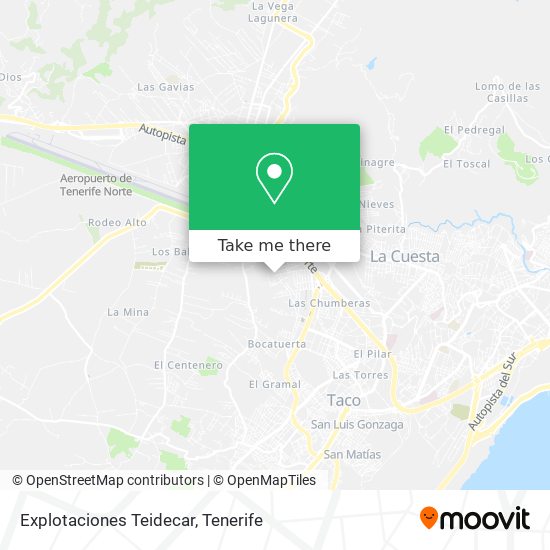 Explotaciones Teidecar map
