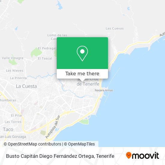 Busto Capitán Diego Fernández Ortega map