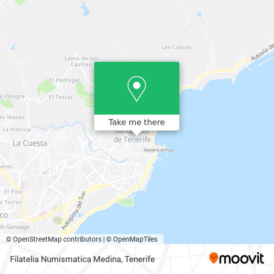 Filatelia Numismatica Medina map