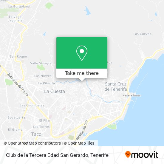 mapa Club de la Tercera Edad San Gerardo