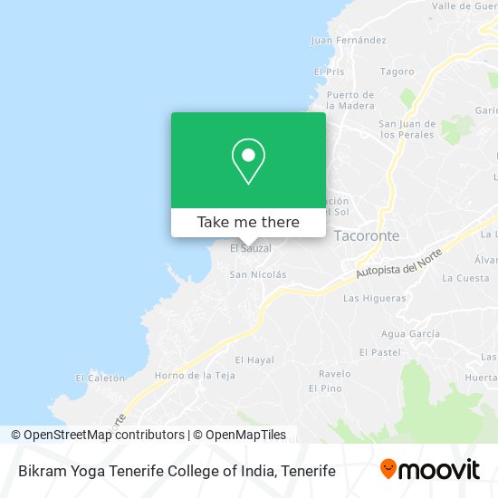 Bikram Yoga Tenerife College of India map