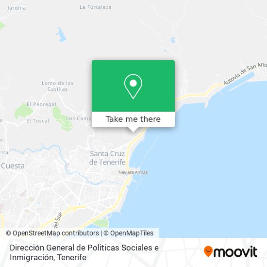 mapa Dirección General de Politicas Sociales e Inmigración