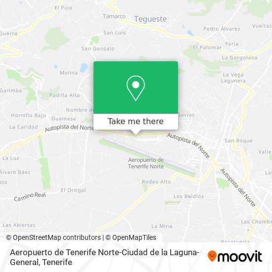 Aeropuerto de Tenerife Norte-Ciudad de la Laguna-General map