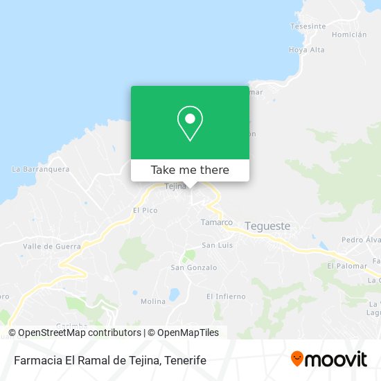 Farmacia El Ramal de Tejina map