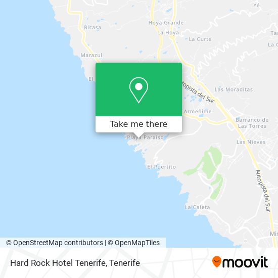 Hard Rock Hotel Tenerife map