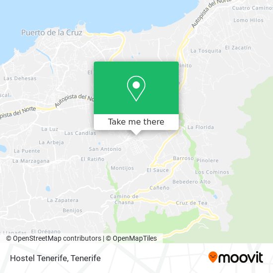 Hostel Tenerife map