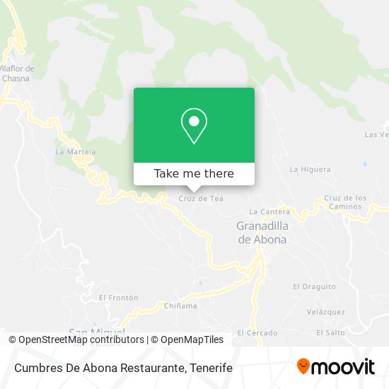 Cumbres De Abona Restaurante map