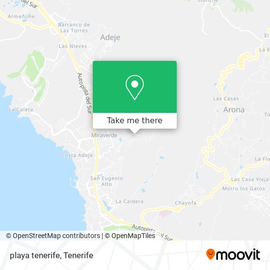 playa tenerife map