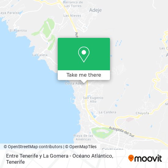 Entre Tenerife y La Gomera - Océano Atlántico map