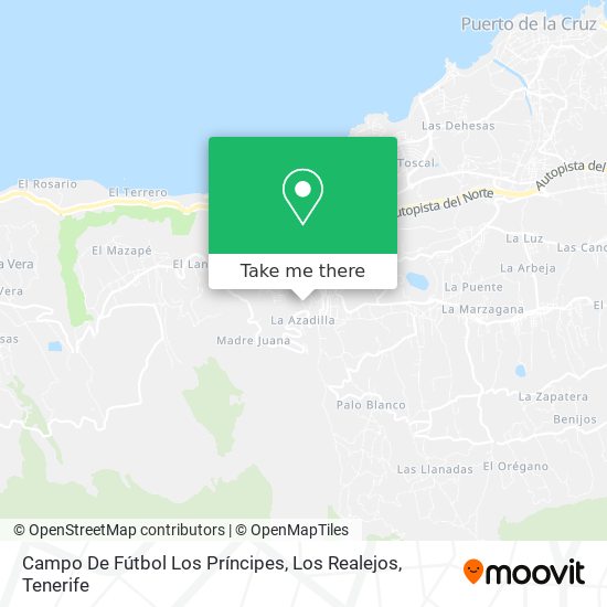 Campo De Fútbol Los Príncipes, Los Realejos map