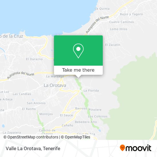 mapa Valle La Orotava