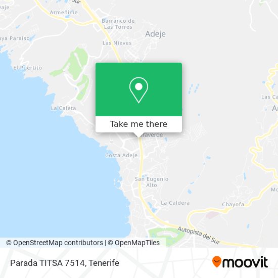 mapa Parada TITSA 7514
