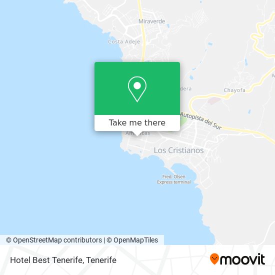 Hotel Best Tenerife map