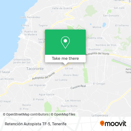 Retención Autopista TF-5 map