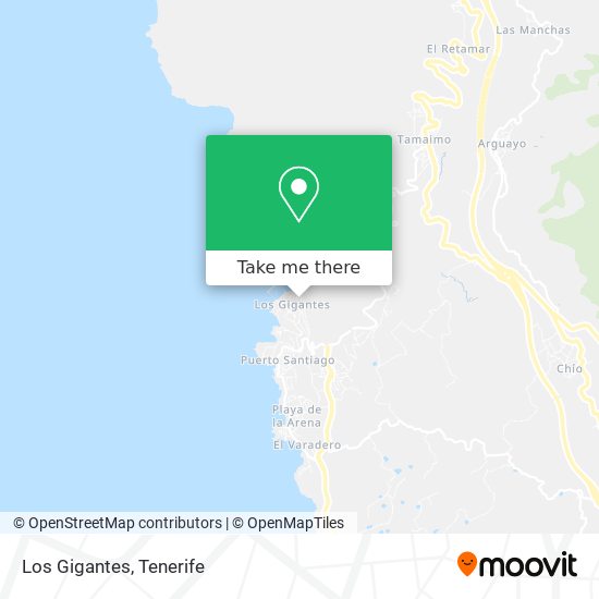 Los Gigantes map