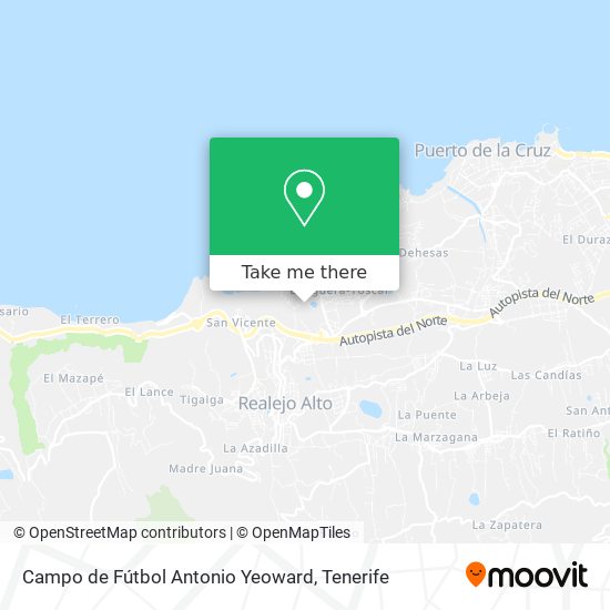 Campo de Fútbol Antonio Yeoward map