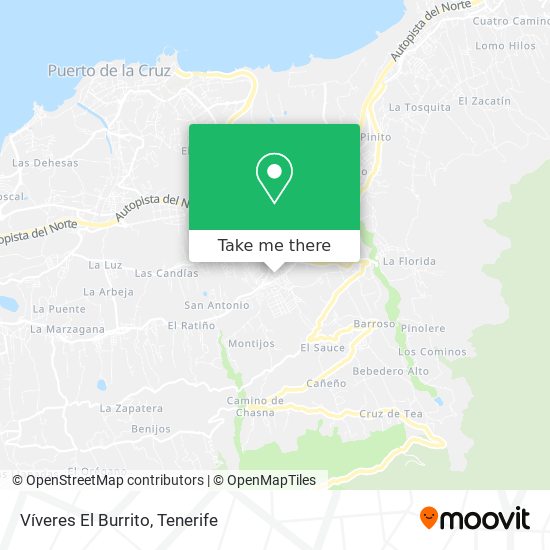 Víveres  El Burrito map