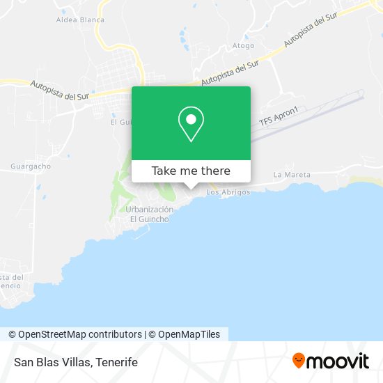 San Blas Villas map