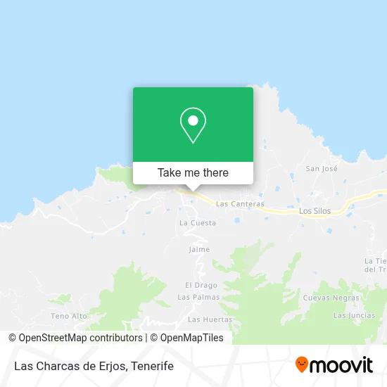 Las Charcas de Erjos map