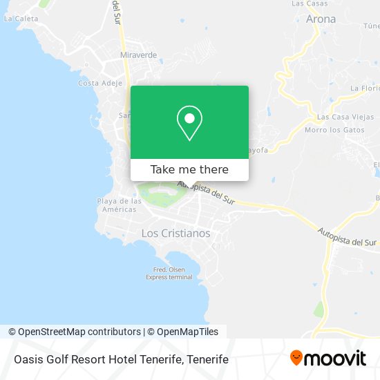 Oasis Golf Resort Hotel Tenerife map