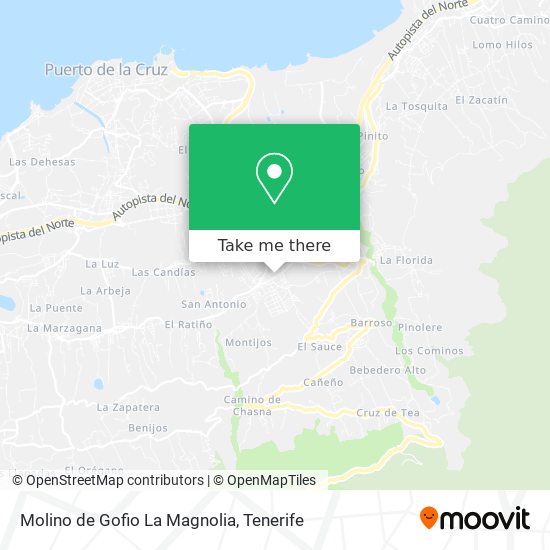 mapa Molino de Gofio  La Magnolia