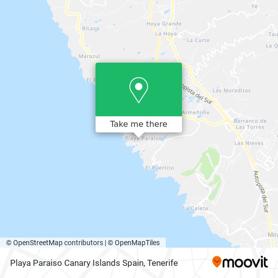 Playa Paraiso Canary Islands Spain map