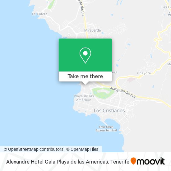 Alexandre Hotel Gala Playa de las Americas map